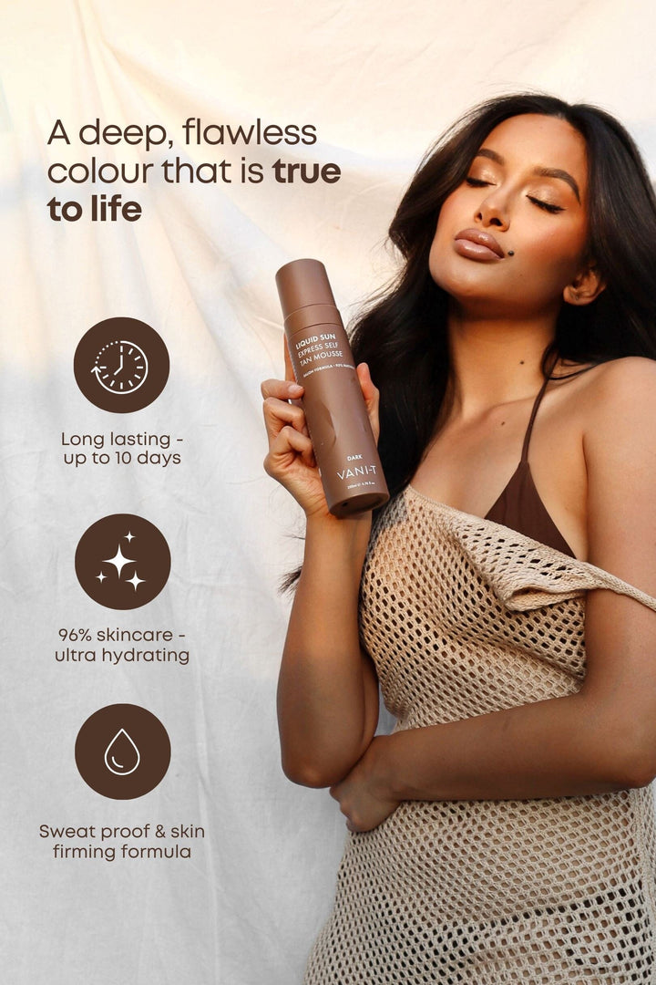 Liquid Sun Express Self Tan Mousse - Dark